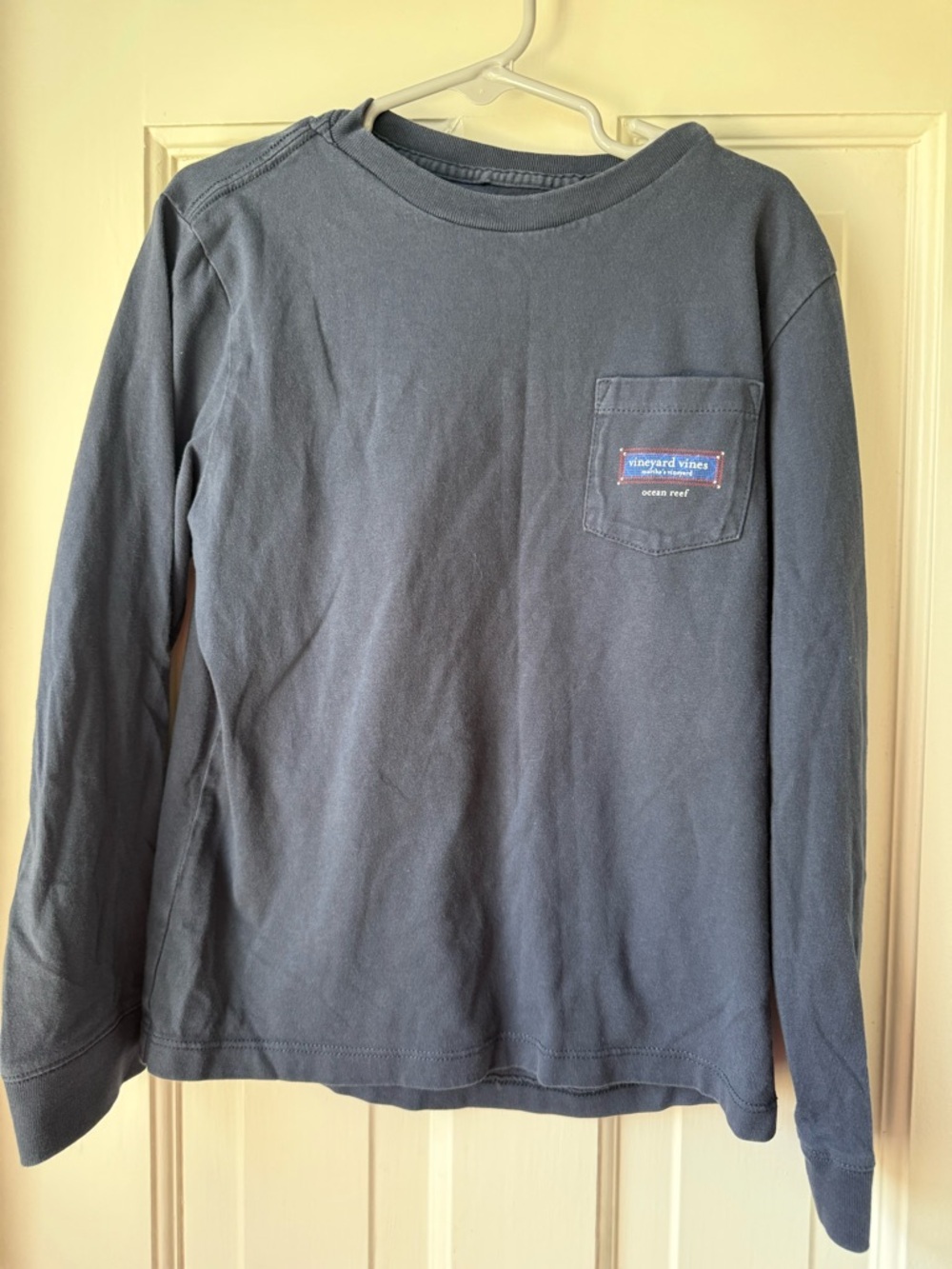 Vineyard Vines Long Sleeve Pocket Tee - Ocean Reef (Dark Slate)